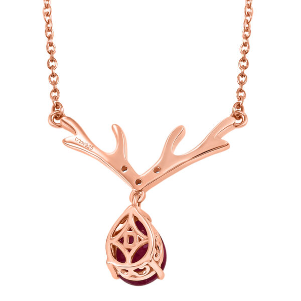 D'Joy afrikanische Rubin und Zirkon 45cm Halskette - 2,50 ct. image number 5