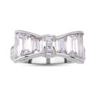 LUSTRO STELLA - Zirkonia Ring 925 Silber rhodiniert (Größe 16.00) ca. 7,69 ct