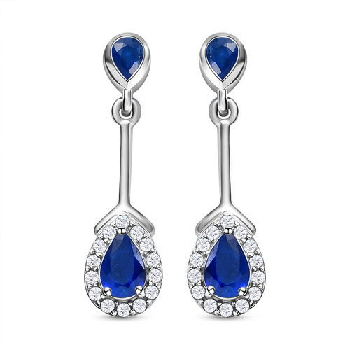Tansanische, blaue Spinell (DIF)-Ohrringe, 925 Silber platiniert ca. 1,56 ct image number 0