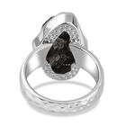 Meteorit Ring 925 Silber rhodiniert (Größe 21.00) ca. 25,31 ct image number 5