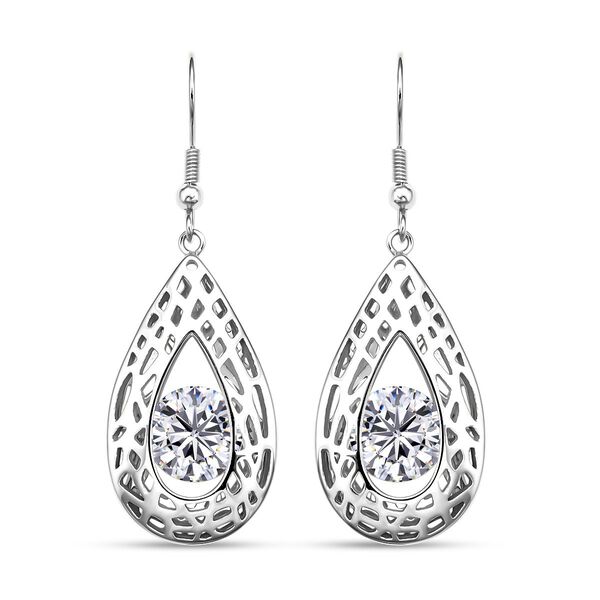 Wei&szlig;e Kristall-Ohrringe - 10 ct.