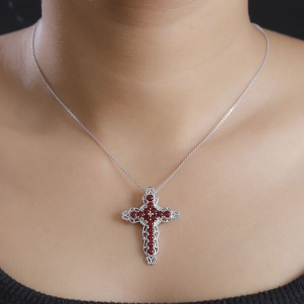 J Francis gefertigt mit SWAROVSKI- Siam Farbe Swarovski Kristall Anhänger image number 3