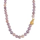 Mehrfarbige Edison Perle, Natürlicher Chromdiopsid Halskette ca. 50 cm 925 Silber vergoldet