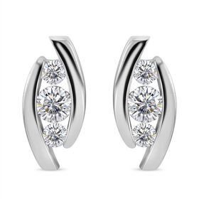Weiße Zirkonia-Ohrringe - 2,23 ct.