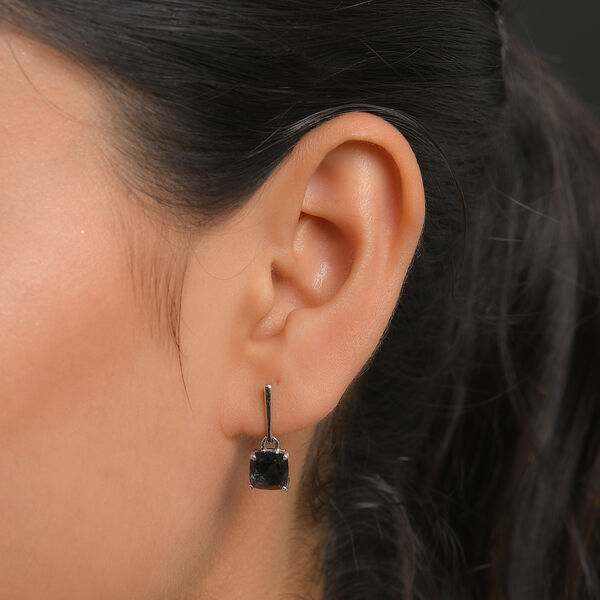 Alexandrit Triplett Quarz Ohrringe 925 Silber platiniert ca. 3,56 ct image number 3