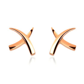 Molto Kiss Stacking Ohrstecker in Silber mit Roségold Vermeil