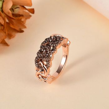 GP Amore Kollektion -Nat&uuml;rlicher Champagner Diamant und Kanchanaburi blauer Saphir-Ring - 0,51 ct.