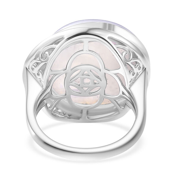 D'Joy AAA Regenbogen Mondstein und Zirkon Ring und Anh&auml;nger mit 50cm Kette image number 12