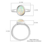 Natürlicher Äthiopischer Opal Solitär Ring 925 Silber Platin-Überzug image number 5