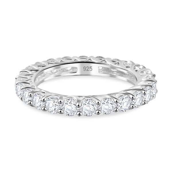 Wei&szlig;er Zirkon Ring 925 Silber (Gr&ouml;&szlig;e 21.00) ca. 5,67 ct