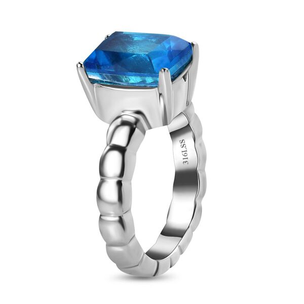 Karibik Quarz Triplette Ring, Edelstahl (Gr&ouml;&szlig;e 16.00) ca. 3.42 ct image number 5