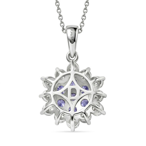 D'Joy AA Tansanit, Moissanit Schmuckset ca. 50 cm 925 Silber rhodiniert ca. 1,67 ct. image number 4