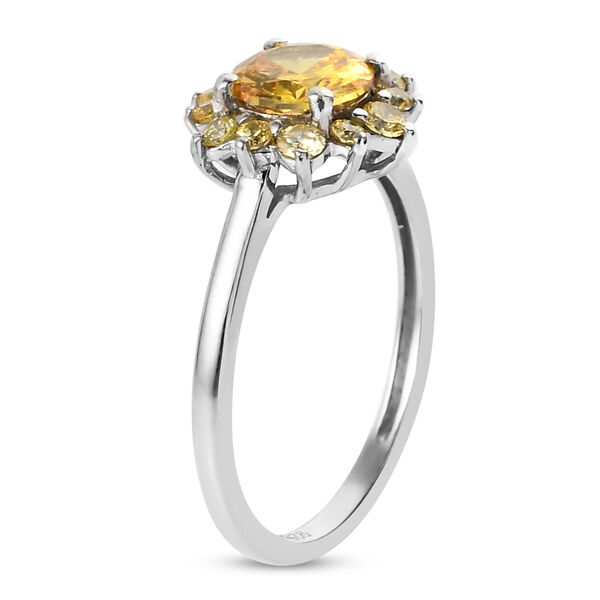 LUSTRO STELLA - Gelber Zirkonia Ring 925 Silber platiniert  ca. 1,85 ct image number 5