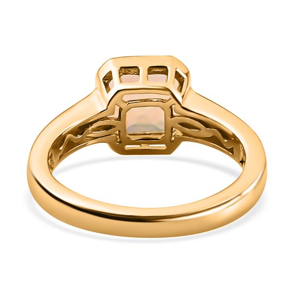 Natürlicher, äthiopischer Opal Solitär-Ring, 925 Silber Gelbgold Vermeil  ca. 0,94 ct image number 6