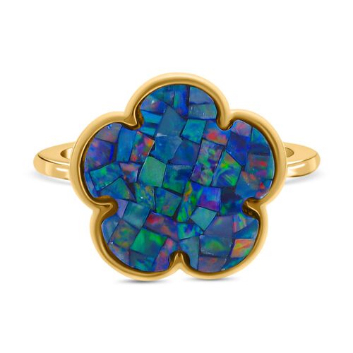 Mosaik-Opal floraler Ring  - 2,90 ct. image number 0