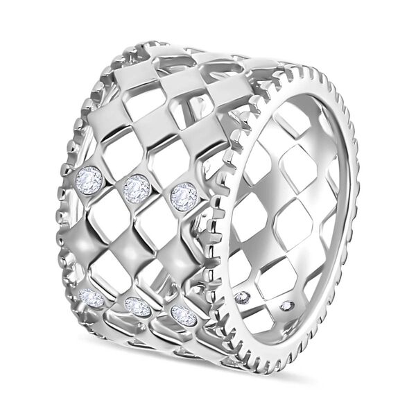 Wei&szlig;er Zirkonia-Ring in Silberton image number 4