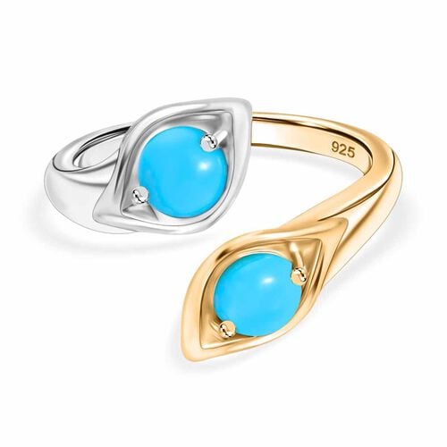 AA Sleeping Beauty Türkis zweifarbiger Ring - 1 ct. image number 0