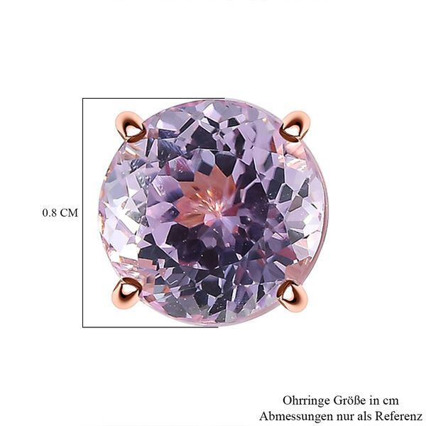 AAA Martha Rocha Kunzit Ohrringe, 585 Gold ca. 5.09 ct image number 6