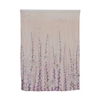 LA MAREY - Luxuri&ouml;ser Floral-Print Schal, Merinowolle und Maulbeerseide, beige