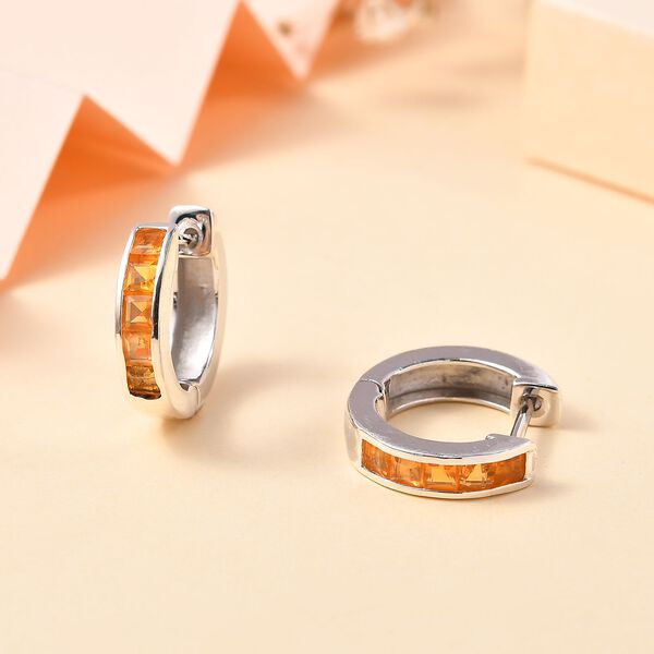 AA Salamanca Feueropal Ohrringe 925 Silber rhodiniert ca. 0.75 ct image number 2