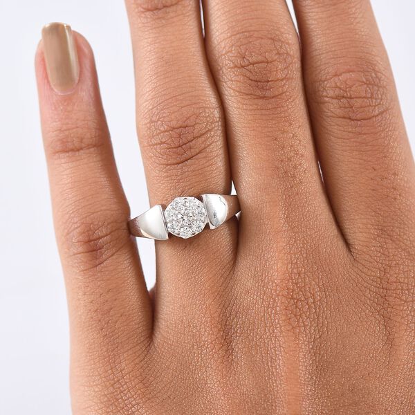 LUXURIANT DIAMOND - Lab Grown Diamant SI-GH SGL zertifiziert Ring 925 Silber rhodiniert (Größe 19.00) ca. 0.50 ct image number 3