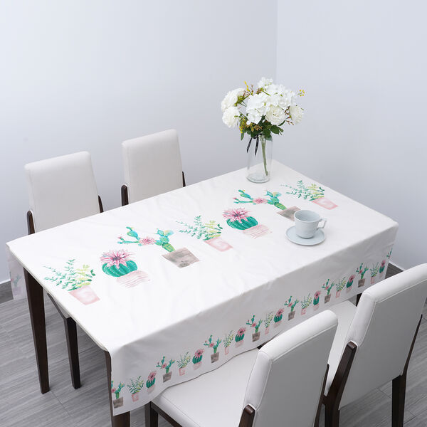 Wasserdichte PVC Tischdecke, Kaktus Muster