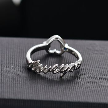 GP Amore Kollektion - Kanchanaburi blauer Saphir und wei&szlig;er Champagner Diamant Ring