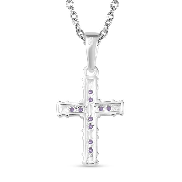 Blauer kubischer Zirkonia-Anh&auml;nger mit 50cm Kette - 0,28 ct. image number 5