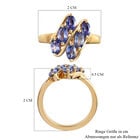 AA Tansanit Ring 925 Silber Gelbgold Vermeil  ca. 1,58 ct image number 6