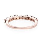Champagner Diamant Half Eternity Ring 925 Silber Rose Gold Vermeil image number 4