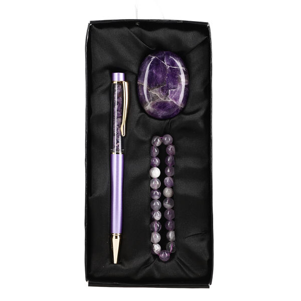 3er Exklusives Geschenkset – Soladith: Handschmeichler, Armband und Kugelschreiber mit Kristallkugel image number 8