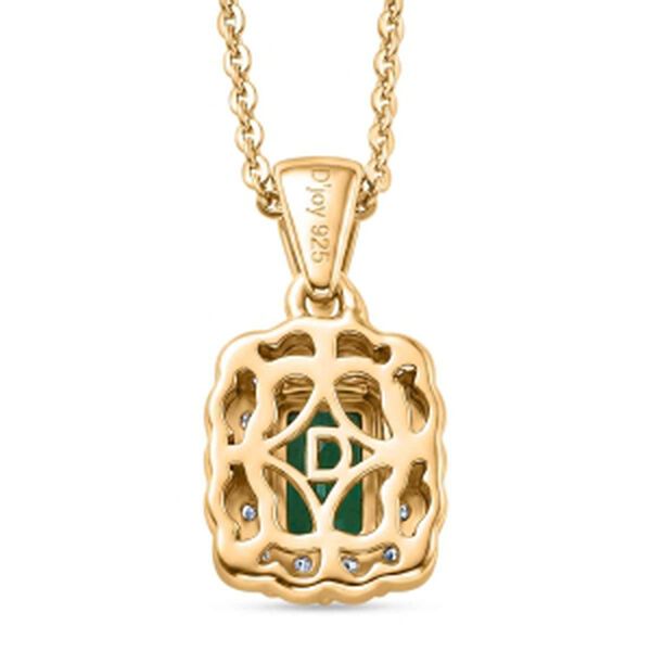 D'Joy AAA Kagem Sambischer Smaragd, Moissanit Schmuckset ca. 50 cm 925 Silber 750 Gelbgold vermeil ca. 0.76 ct image number 4
