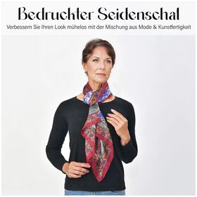 Schal aus Seide, dunkelrot