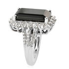 Elite Shungit und Zirkon Ring 925 Silber platiniert  ca. 7,37 ct image number 4