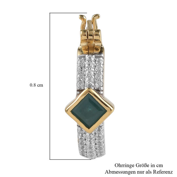 Grandidierit und Zirkon-Ohrringe, 925 Silber vergoldet ca. 1,23 ct image number 4