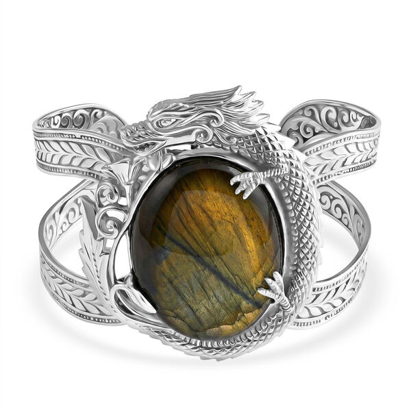 D'Joy Royal Bali -  Labradorit Armreif ca. 19 cm 925 Silber ca. 75.31 ct 54.21g 75.31 ct