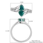 Grandidierit und Zirkon Ring 925 Silber platiniert  ca. 0,98 ct image number 6