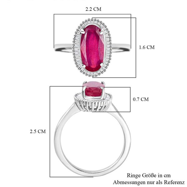 Afrikanischer Rubin und Diamant-Ring - 3,61 ct. image number 5