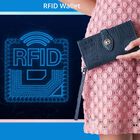Echtleder Brieftasche mit Kroko-Prägung und RFID-Schutz, blaugrün image number 1