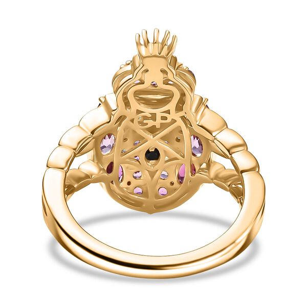 GP Trionfo Kollektion- Rhodolith Granat, Lotus Granat, Zirkon und blauer Saphir Ring - 2,41 ct. image number 7