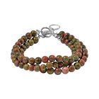 Unakite Armband ca. 18 cm Reiner Edelstahl ca. 30.00 ct