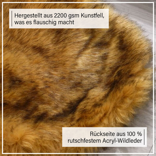 Kunstfell Teppich, Braun image number 7