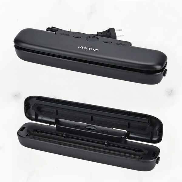 LIVMORE Vakuumierger&auml;t mit Schwei&szlig;- und Vakuumfunktion, inkl. Rollenbeutel und 10 Vakuumbeuteln, Schwarz image number 3