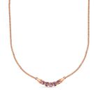 Lila Spinell Halskette, 925 Silber Roségold Vermeil ca. 1.19 ct