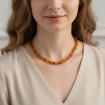 D'Joy Bernstein Halskette ca. 50 cm 925 Silber vergoldet