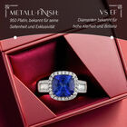 RHAPSODY Tansanit und Diamant Halo-Ring in Platin image number 2