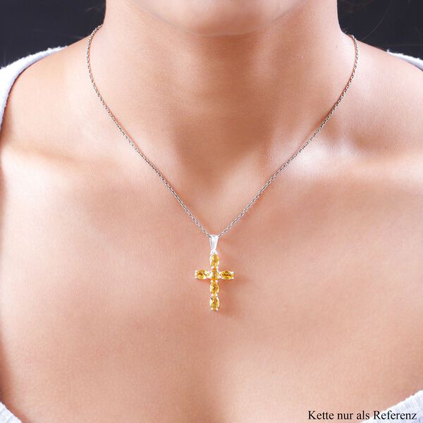 Citrin Kreuz Anh&auml;nger - 2,65 ct. image number 2