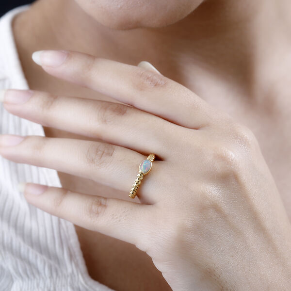 AA natürlicher äthiopischer Welo Opal-Ring- 0,33 ct. image number 4