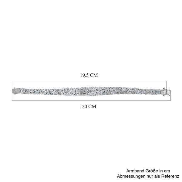 D'Joy wei&szlig;es Diamant 19cm Armband - 4,96 ct. image number 5