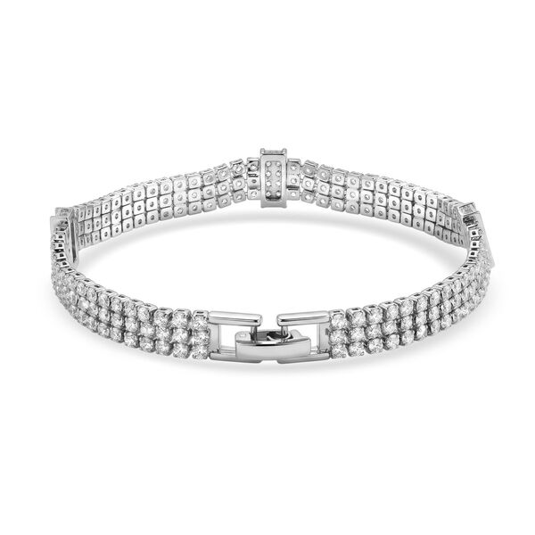 Wei&szlig;er Zirkonia Armband ca. 19 cm Nickelfreies Messing 10.00 ct image number 3